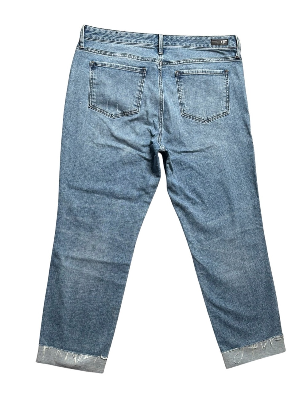 Kut from the Kloth Light Blue Catherine Fab Ab Boyfriend Jeans Size 14 - Picture 3 of 9